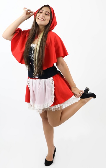 Chapeuzinho Vermelho Corpete e Saia Mais Curta 